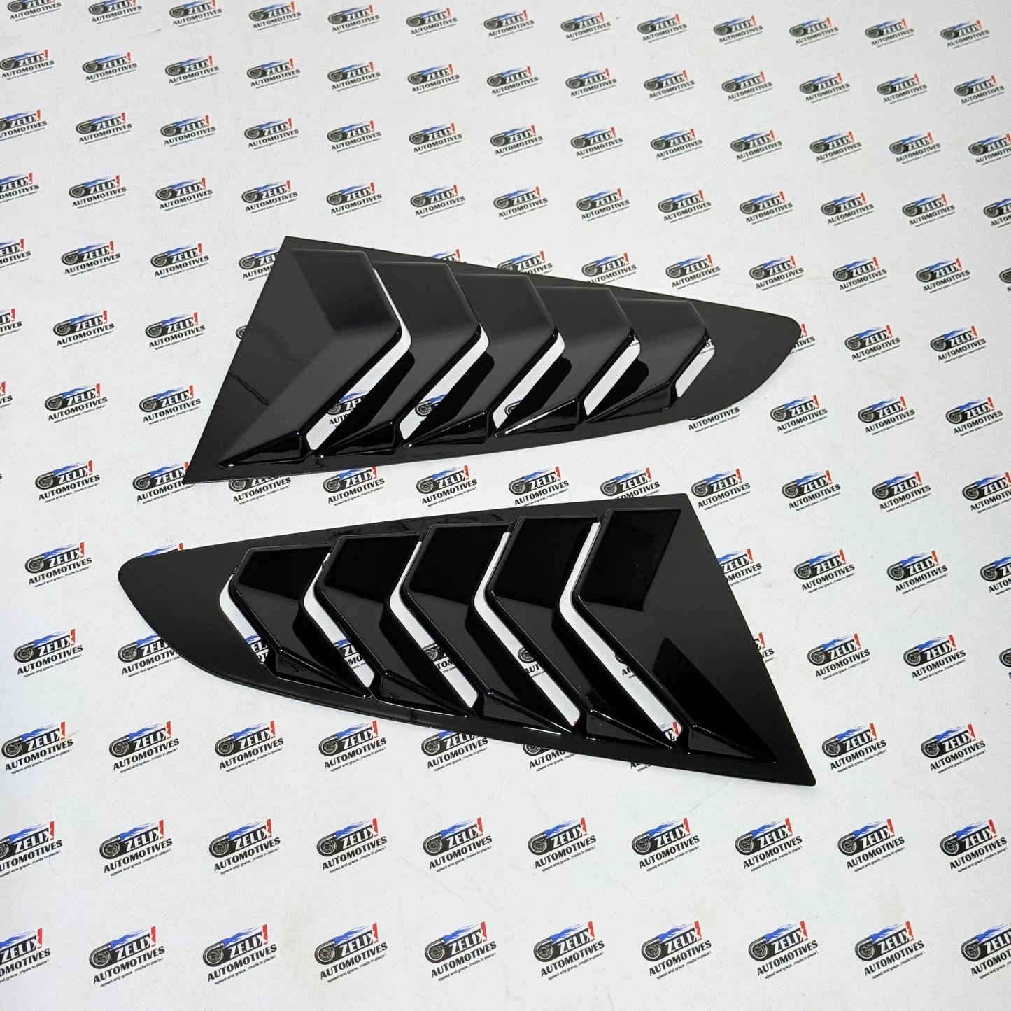 Mustang Window Louvers | Premium Design in Glossy Black Finish Compatible with 2015+ Models