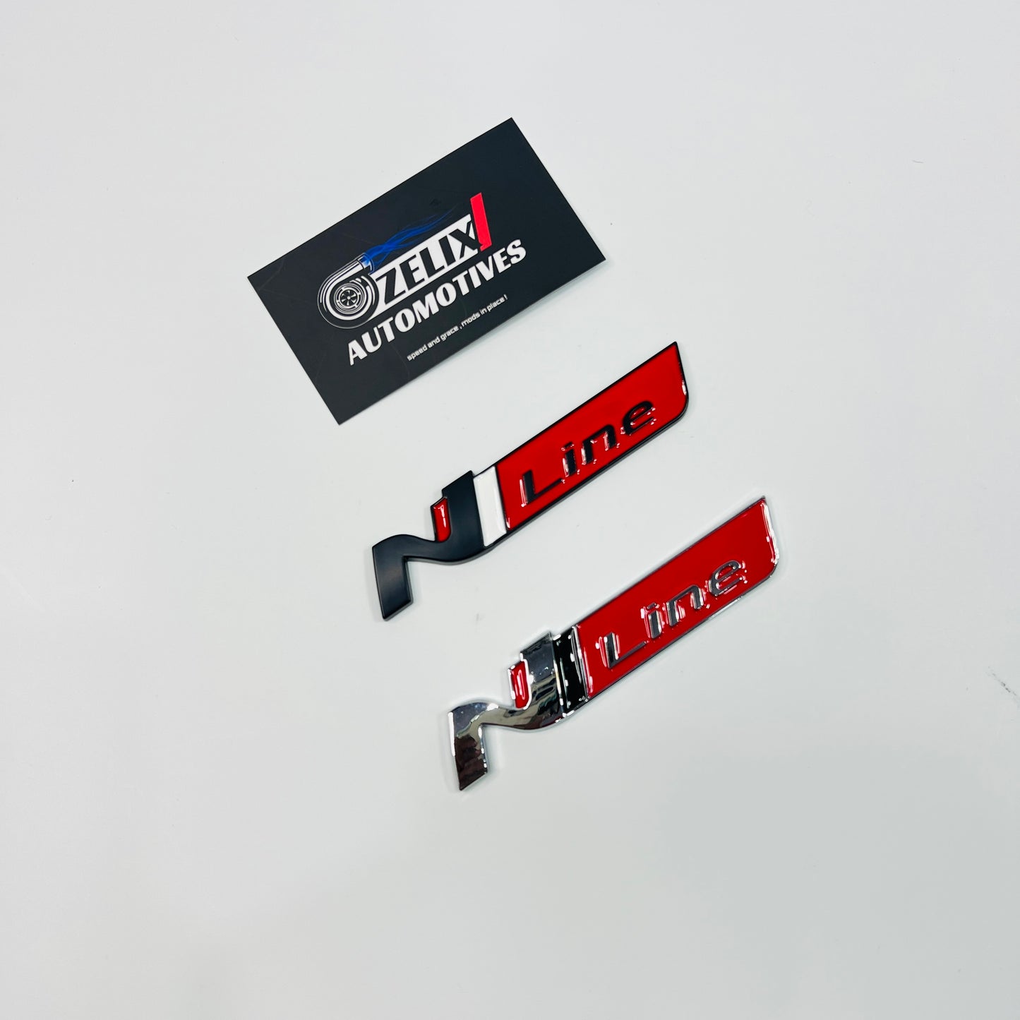 N Line Metal Emblem Badge | Universal Aftermarket Monogram Sticker