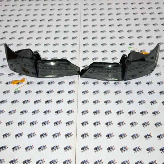 Honda City Lambo Style LED Tail Lights | Aftermarket Full Smoked  Tail Lamps ( Fits 2014-2019 )