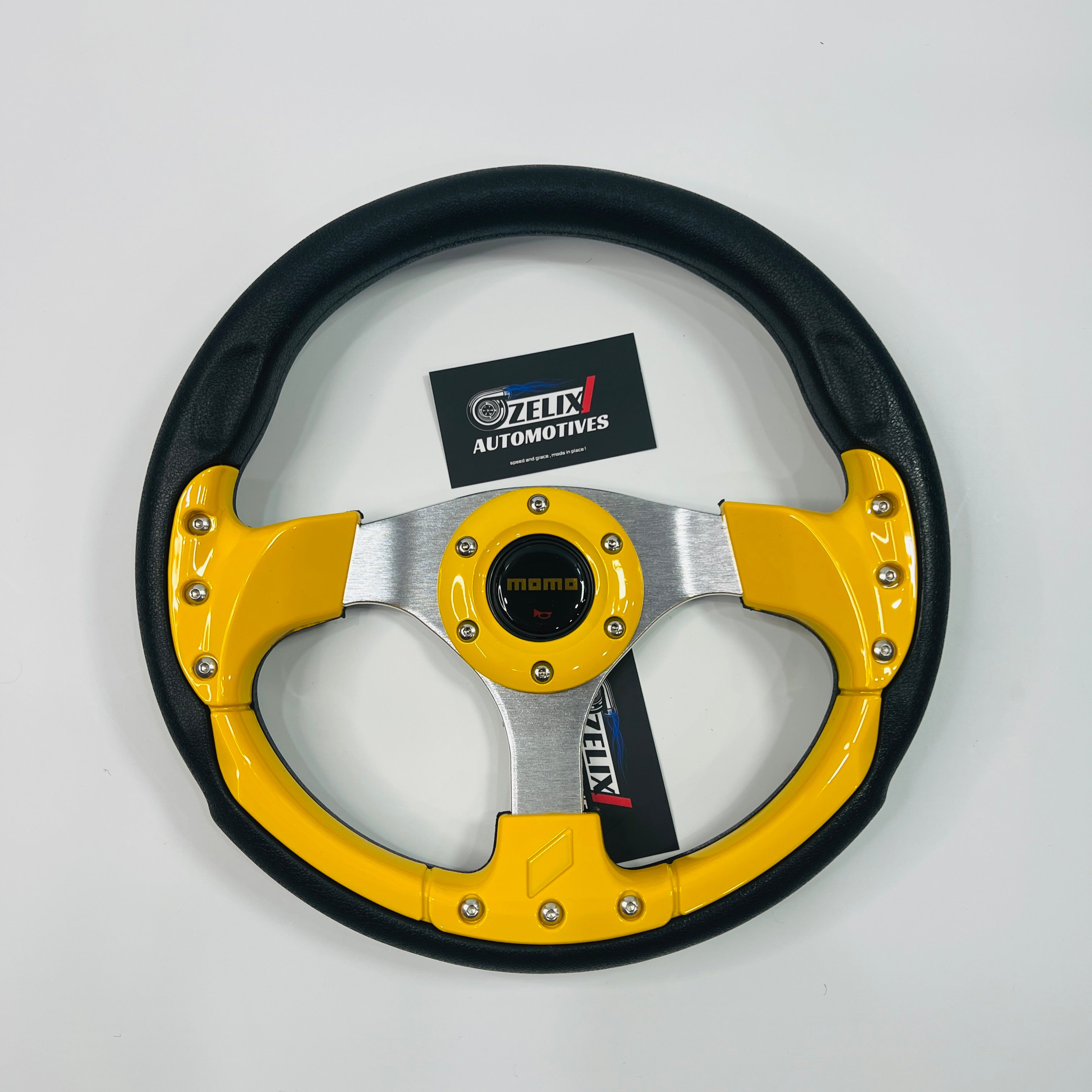 MOMO Round Steering Wheel (12 Inch) – Universal Racing Style