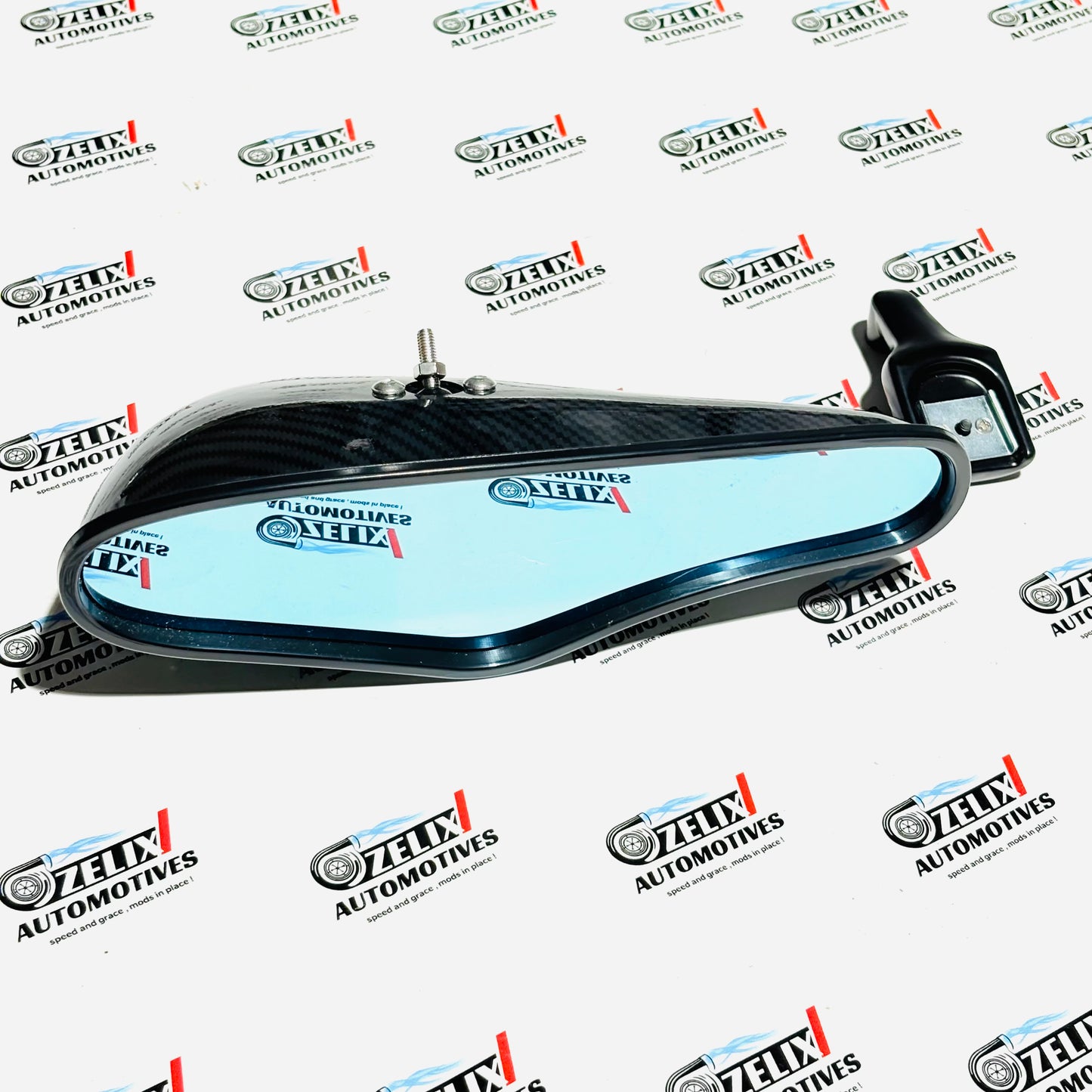 Interior Rear View Mirror | Premium Carbon Fiber Finish  Universal Fit