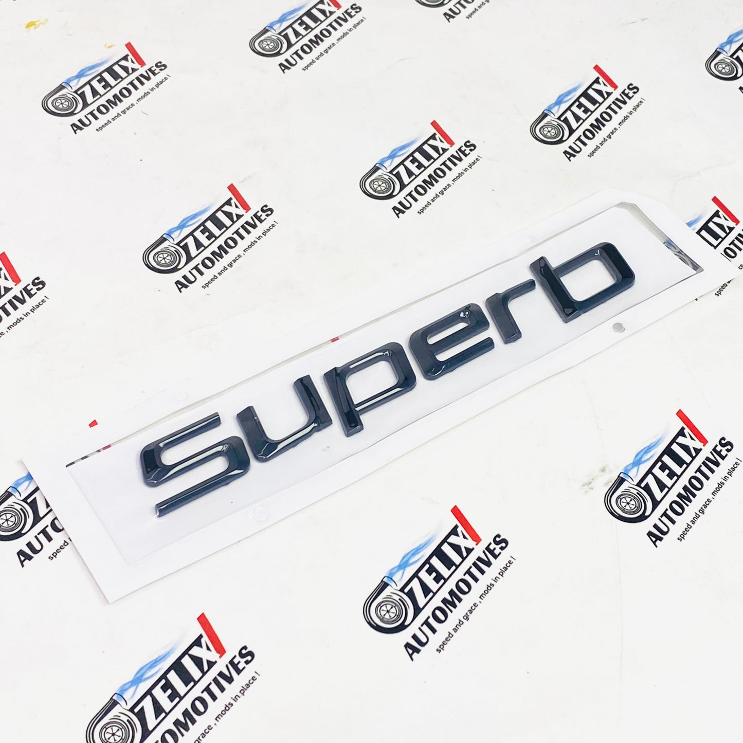 Premium 3D car emblems for Superb