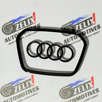 Audi Steering Wheel Trims Glossy Black Finish | Premium ABS Material | Multiple Shapes