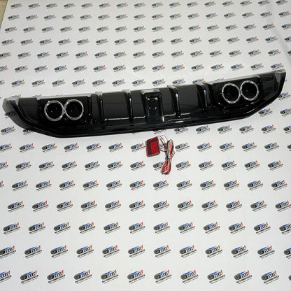 Hyundai Verna (2021–Onwards) F1-Style Rear Diffuser With LED | Aftermarket ABS