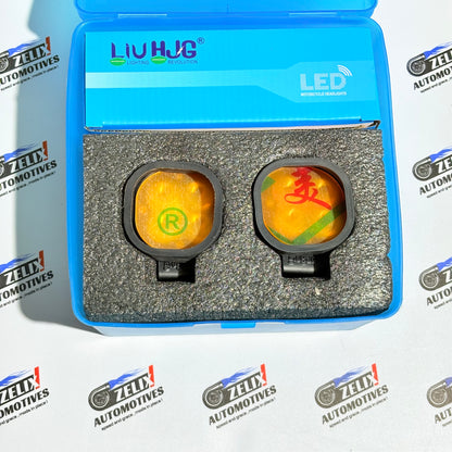 HJG 4-Lens Mini Auxiliary LED Light | Aftermarket Lights Comes yellow Cover