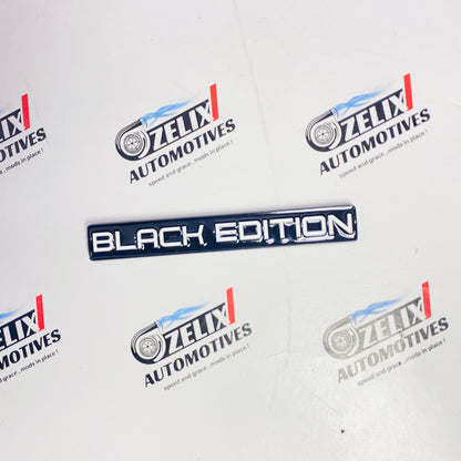 Black Edition  Metal Emblem Badges | Universal Sticker