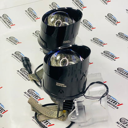 “MaxVision M15 Plus dual lens LED projector upgrade for car headlights with wiring.
