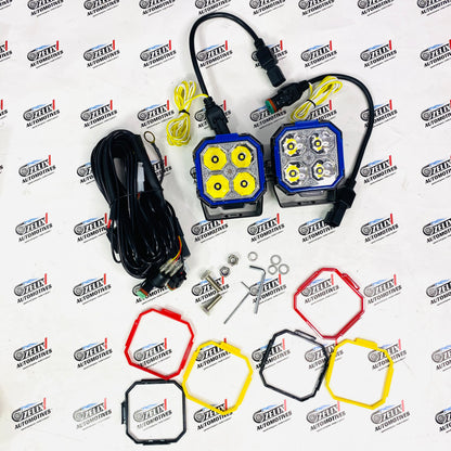 Multi-Ring LED Auxiliary Lights for Off-Roading 