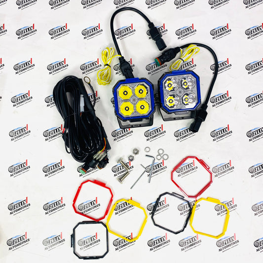 Multi-Ring LED Auxiliary Lights for Off-Roading 