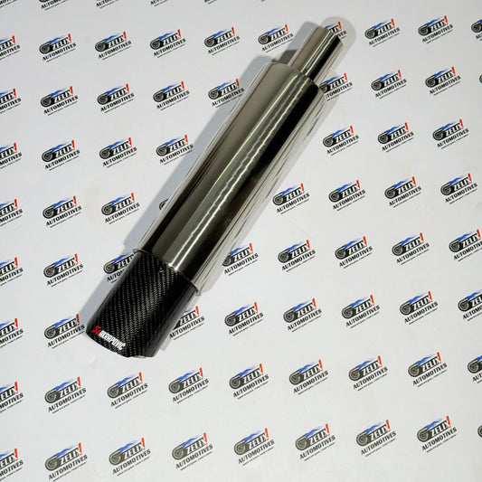Akrapovic Free Flow Single Tip Exhaust End Can | Premium Glossy Carbon Fiber finish tip