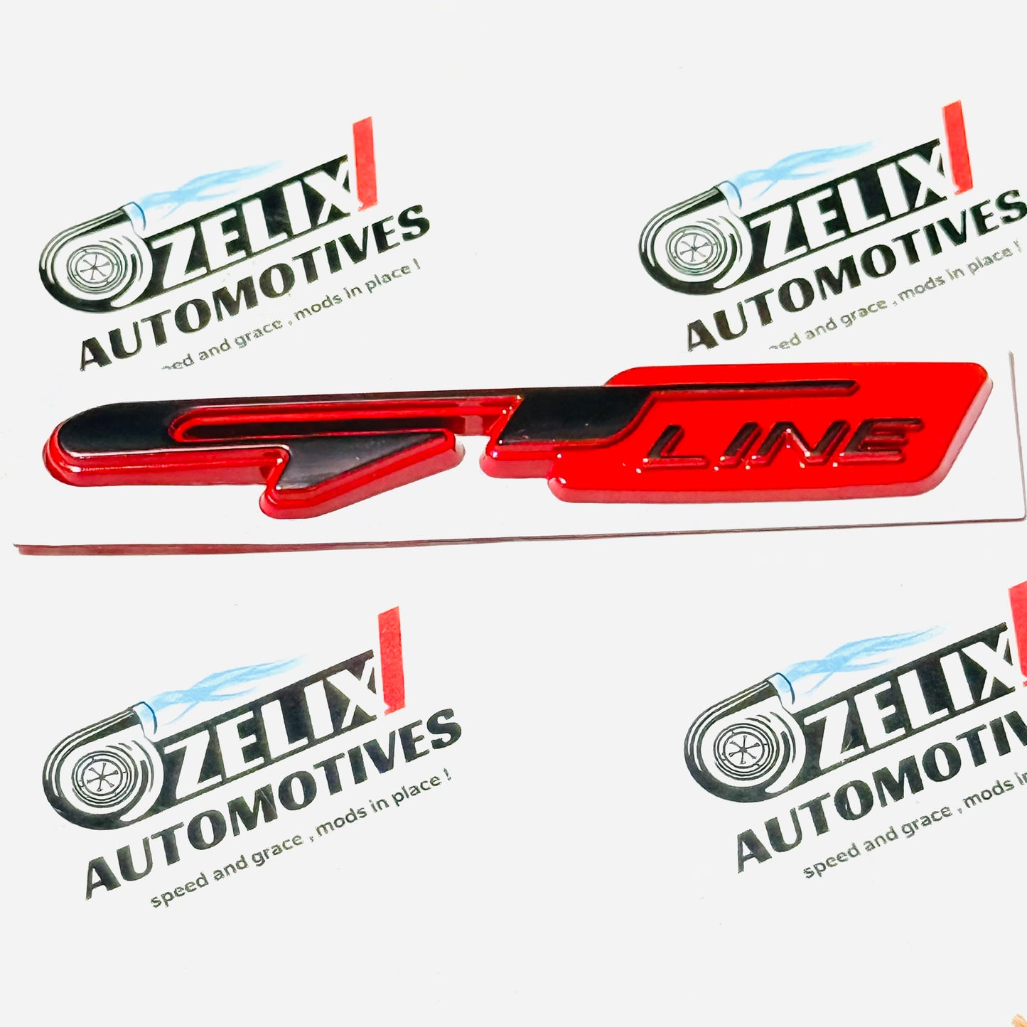 GT Line 3D Metal Sticker | Universal Aftermarket Car Emblem Badge