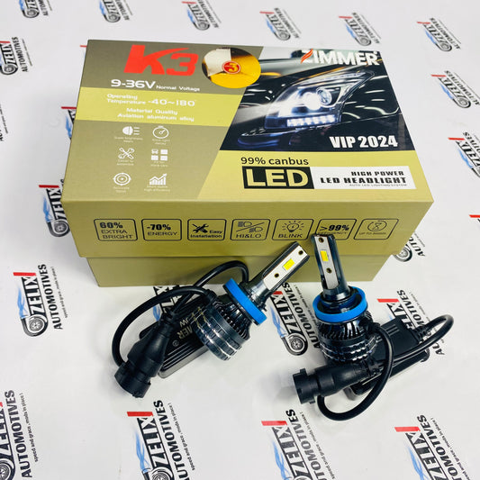 Zimmer K3 VIP 2024 LED Headlight Bulb - HIGH POWER LED HEADLIGHTS