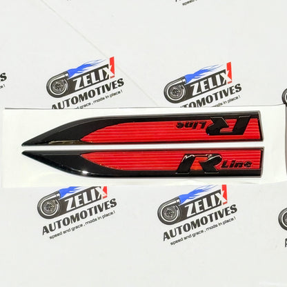 VW POLO R-Line Fender Emblems | Aftermarket OEM-style fit and finish in Multiple Colour Options