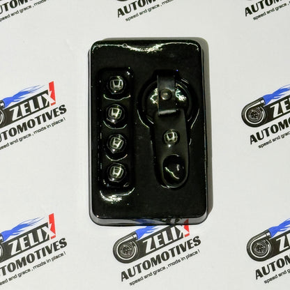 Air Valve Caps Set of 4 with Keychain | Brand Logo Design