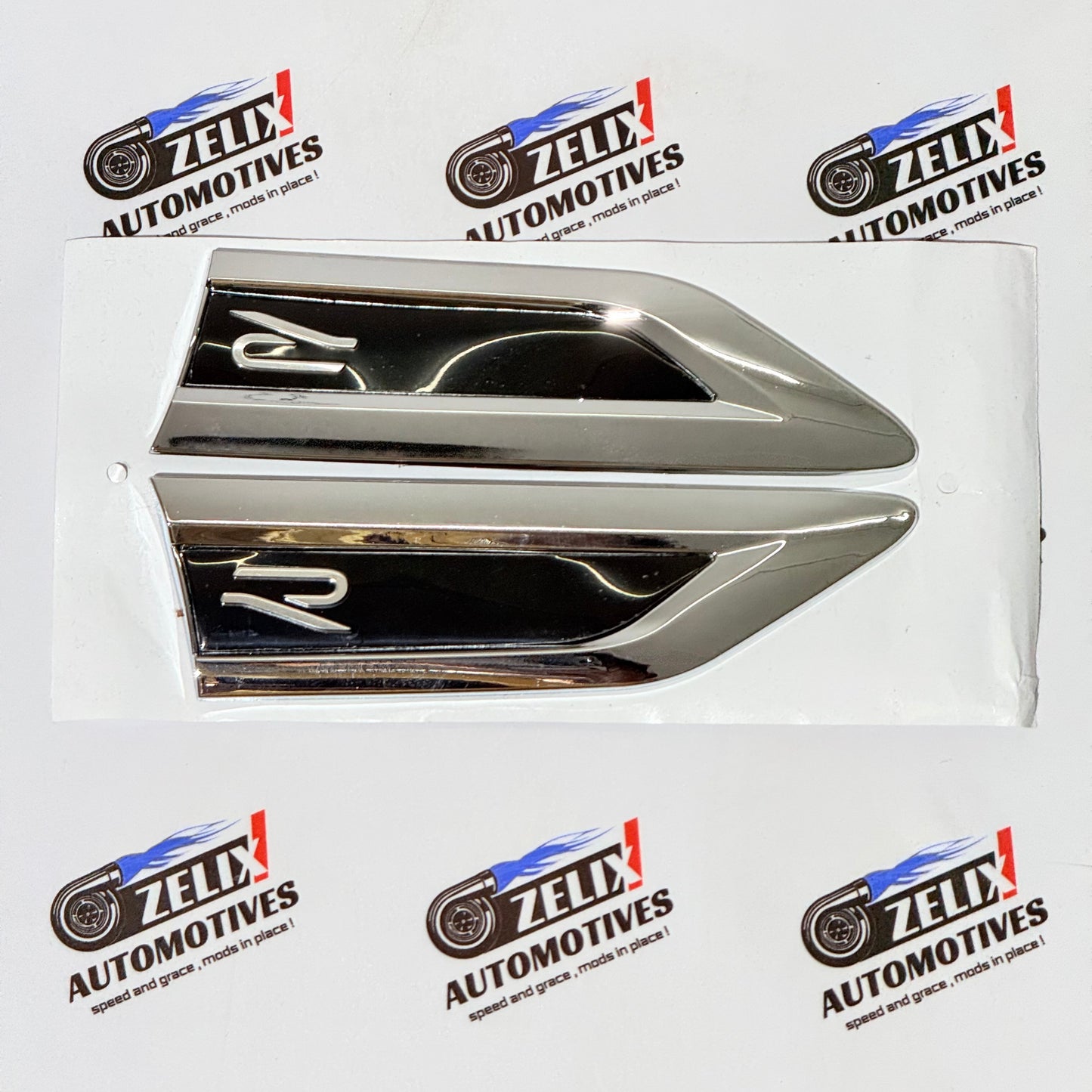 R-Logo Fender Emblems | Premium Finish with Crisp Detailing Sold as Set of 2