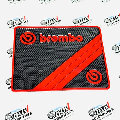 Brembo Anti-Slip Car Dashboard Mat | Premium Grip Pad with Sporty Design