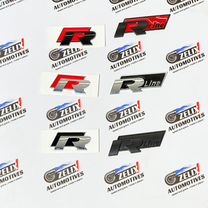 R-Line and  R-Logo Front Grille Sticker | Aftermarket OEM-Design in Multiple Colour Options