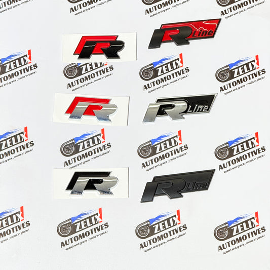 R-Line and  R-Logo Front Grille Sticker | Aftermarket OEM-Design in Multiple Colour Options