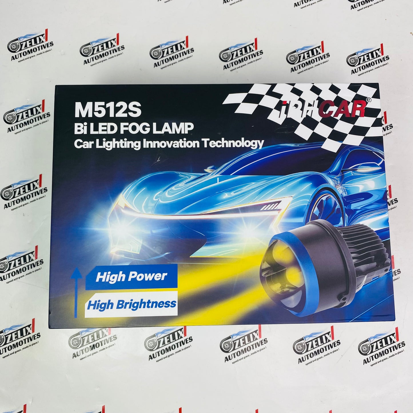 Premium IPH 55W Bi-LED projector fog lights for cars and SUVs