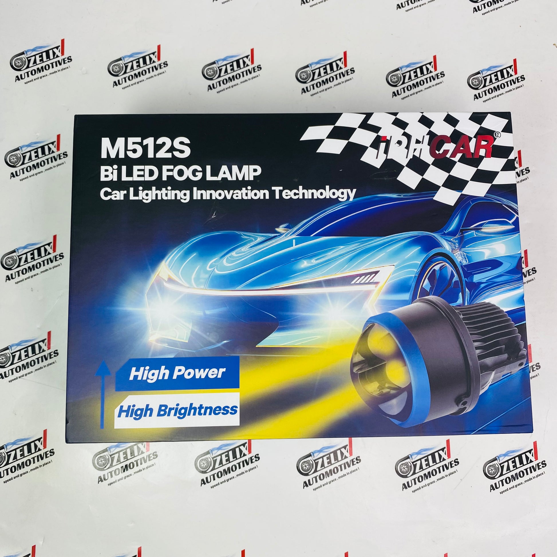 Premium IPH 55W Bi-LED projector fog lights for cars and SUVs