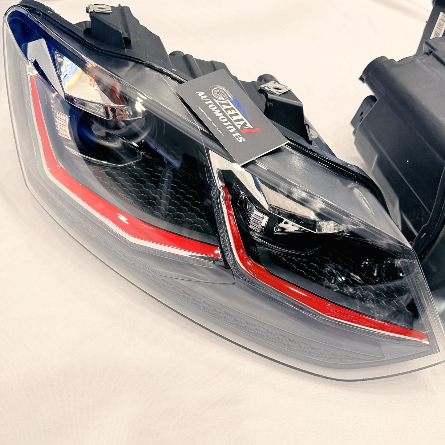 Polo And Vento Golf‑Style Red Line Projector Headlights | Aftermarket