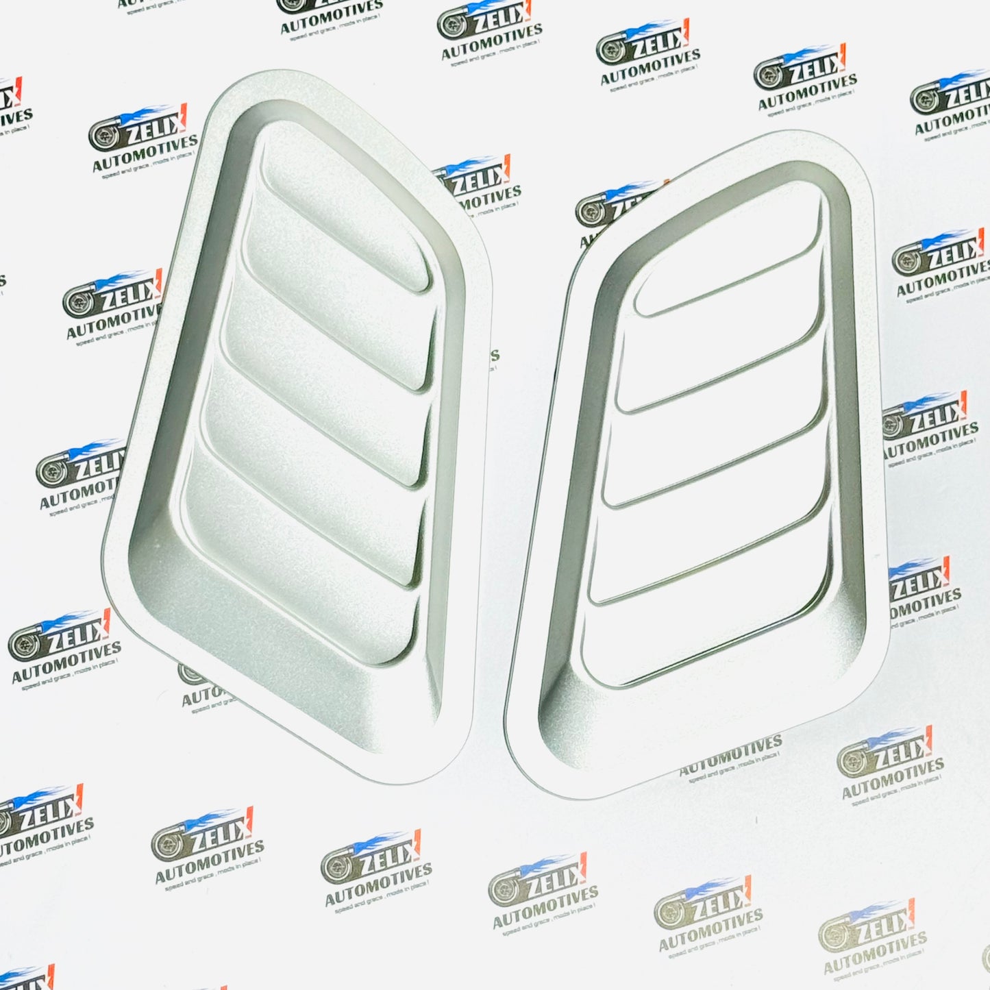 Universal  Hood Scoop Set of-2 | Sporty Aftermarket in Black And Carbon Finish