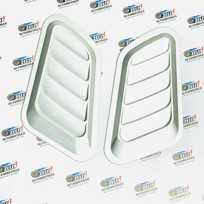 Universal  Hood Scoop Set of-2 | Sporty Aftermarket in Black And Carbon Finish