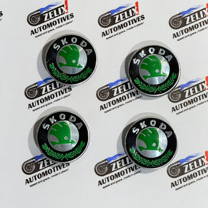 Skoda OEM-Style Wheel Caps Set of 4 | Premium Two Colour Options