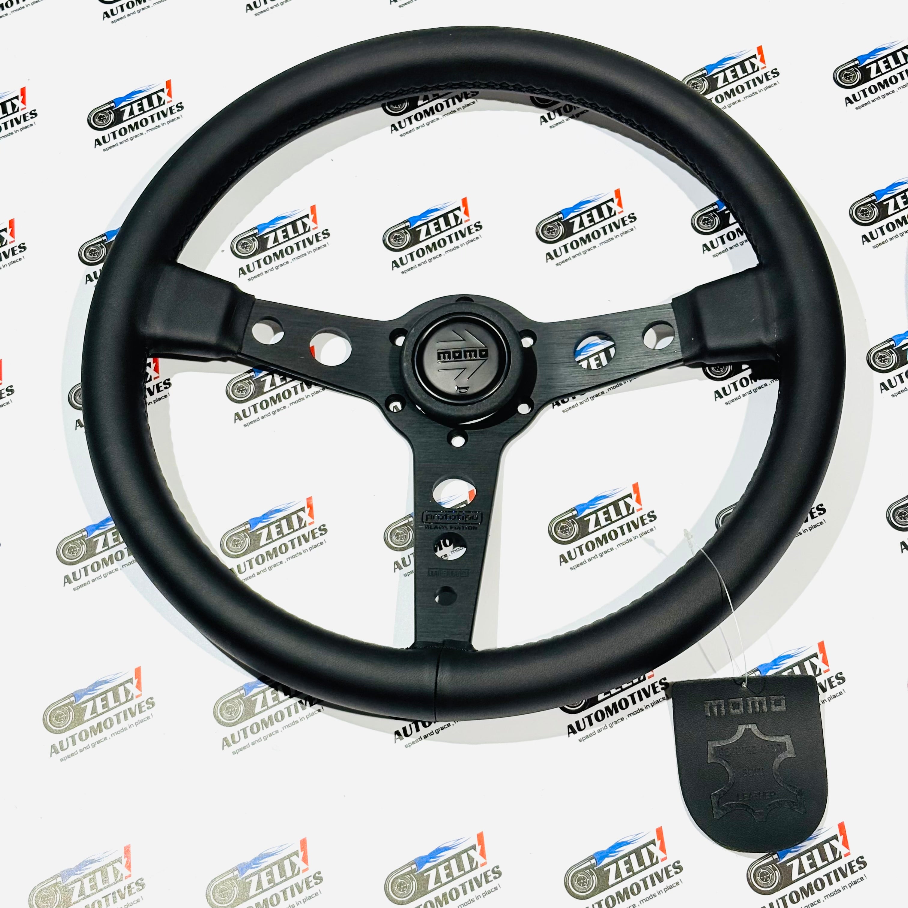 MOMO PROTOTIPO-Black Edition Flat Steering Wheel | Aftermarket JDM