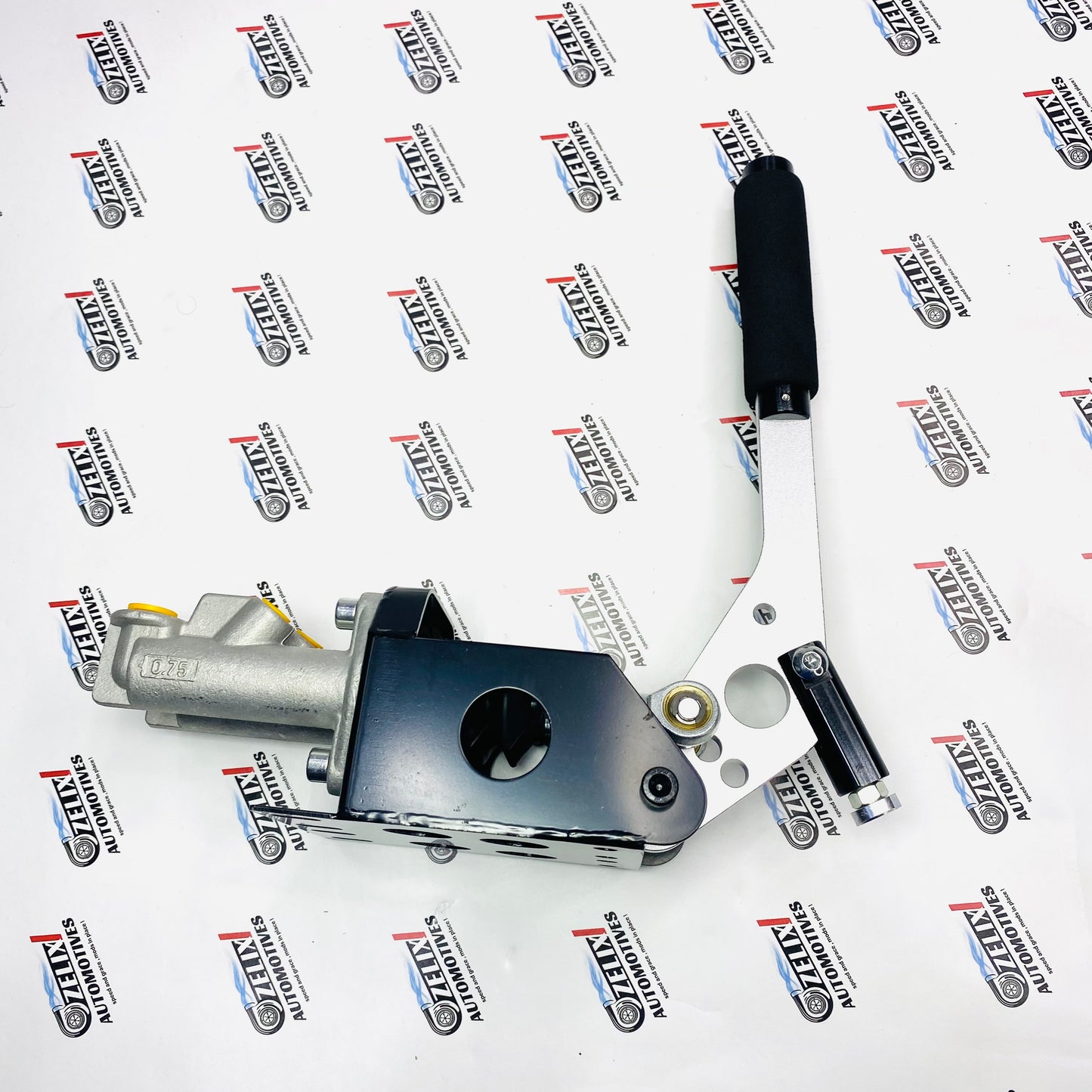 TwinLock dual master cylinder hydraulic handbrake with silver handle 