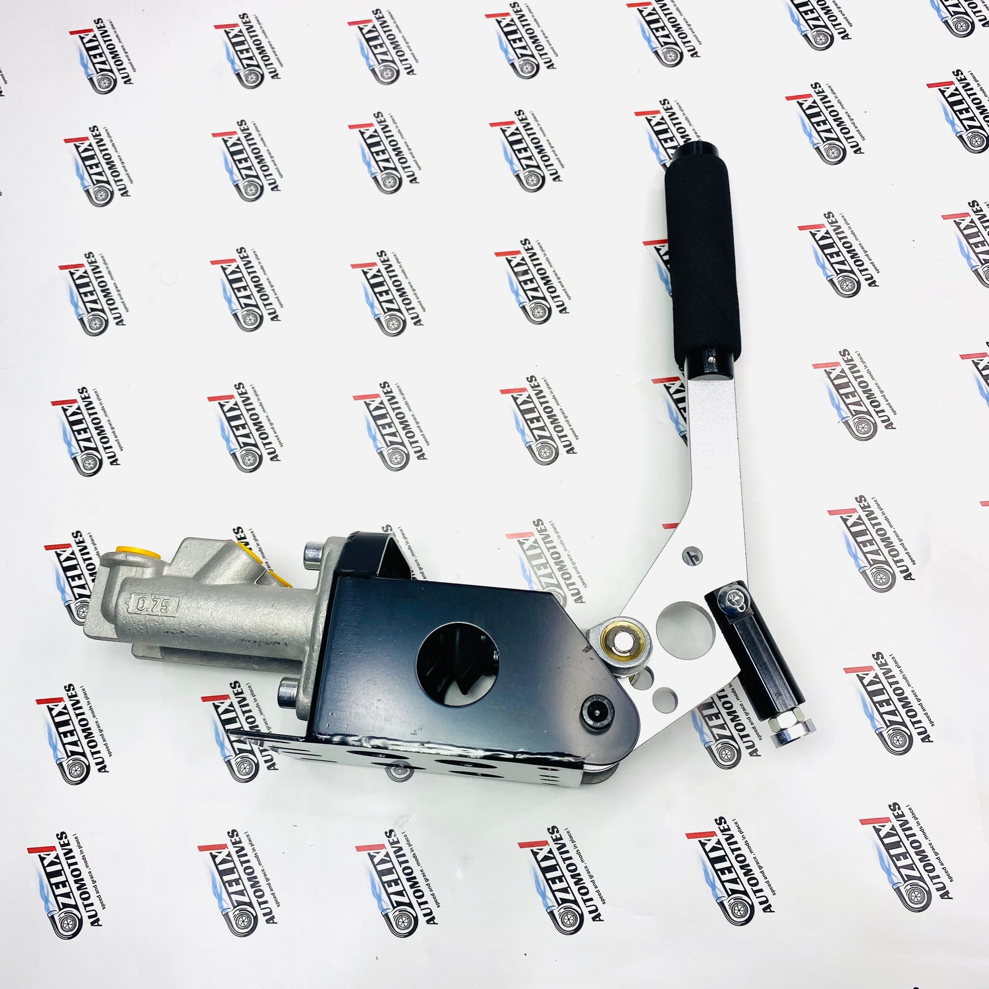 TwinLock dual master cylinder hydraulic handbrake with silver handle 