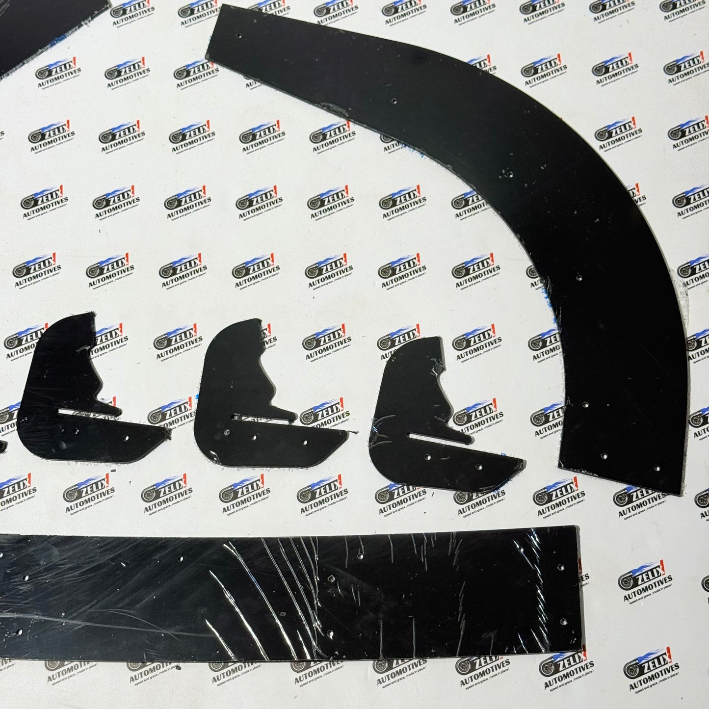 VW Virtus 4-Fin Rear Bumper Diffuser | ABS Material