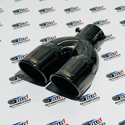 HKS Dual Exhaust Performance Muffler Tips | Burnt,Rainbow and Glossy Black Finish