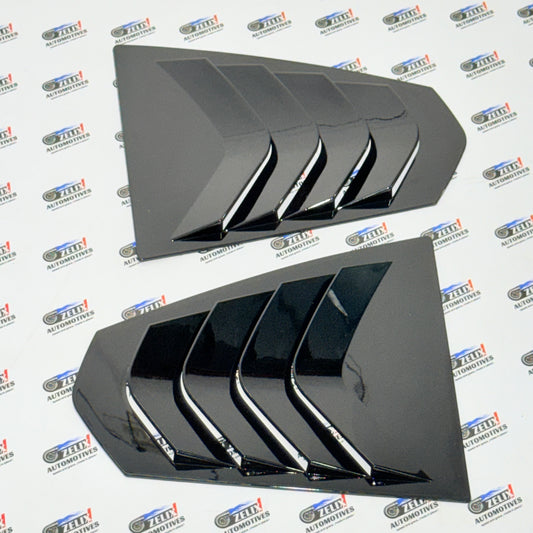 Window Louvers Compatible with BMW 5-Series G30 Glossy Black Finish