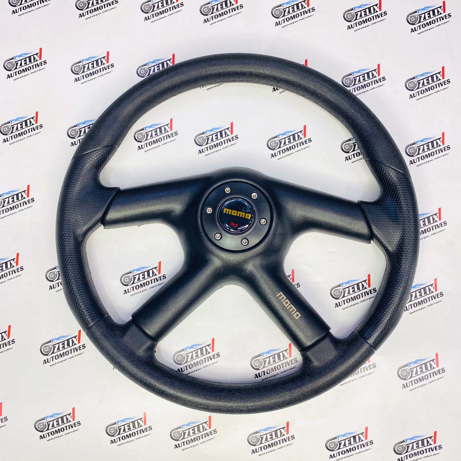 MOMO 4-Spoke Racing Steering Wheel 
