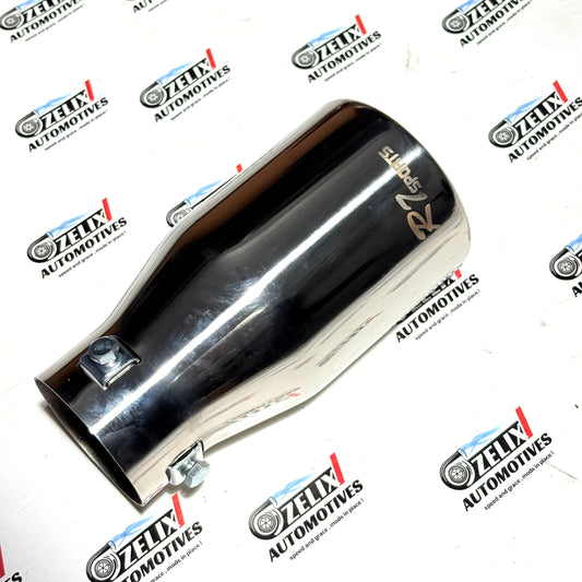 R7-Sports Single Exhaust Tip | Premium Stainless Steel Silver Finish