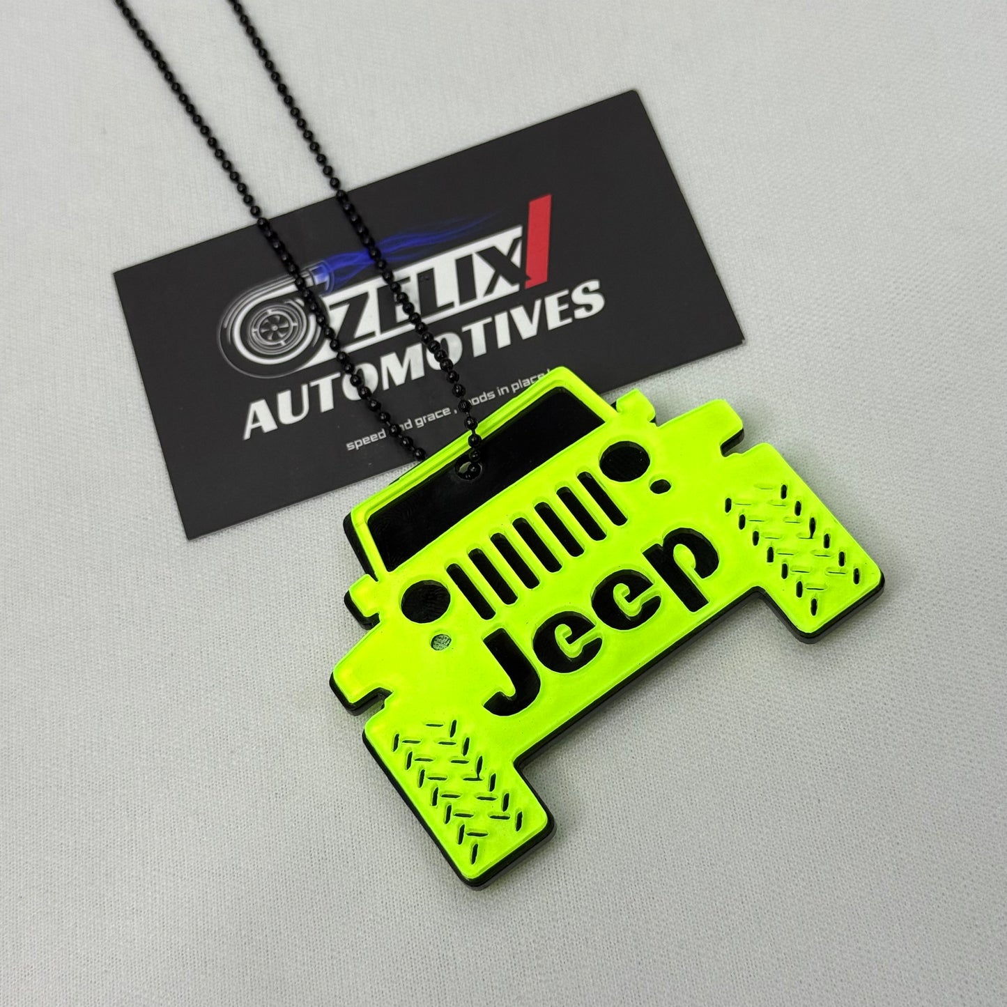 Fluorescent Green Car Mirror Hanging