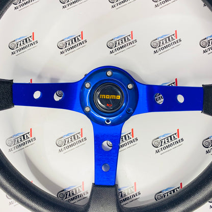 MOMO Deep Dish 14-Inch Steering Wheel | Universal Racing Design in Multiple Colours