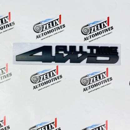 FULL TIME 4WD 3D Metal Sticker | Universal Aftermarket Car Emblem Badge