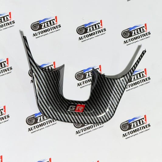 Toyota Fortuner GR-Sport Steering Wheel Trim Carbon Finish | Premium Interior Upgrade