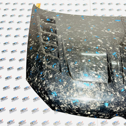 VW Polo Blue Forged Carbon Fibre Hood | Original Carbon Premium Upgrade