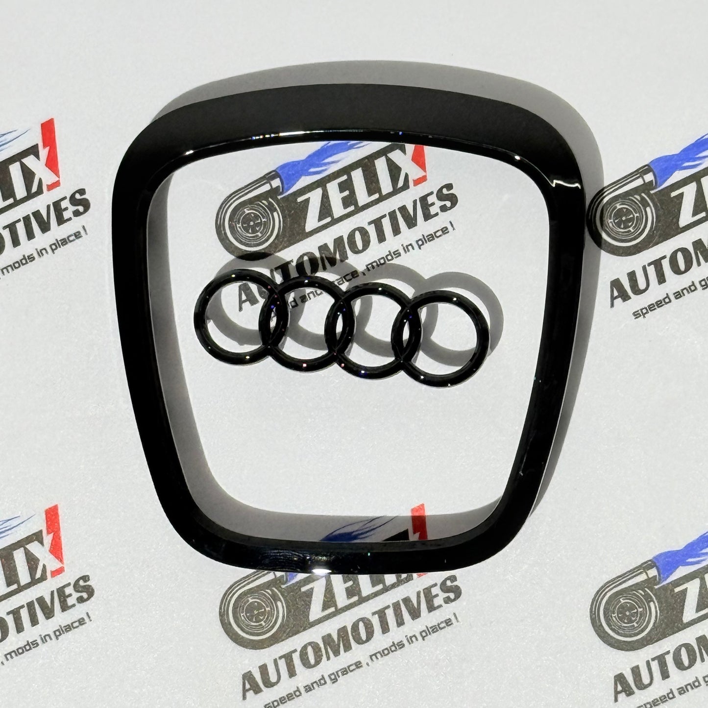 Audi Steering Wheel Trims Glossy Black Finish | Premium ABS Material | Multiple Shapes