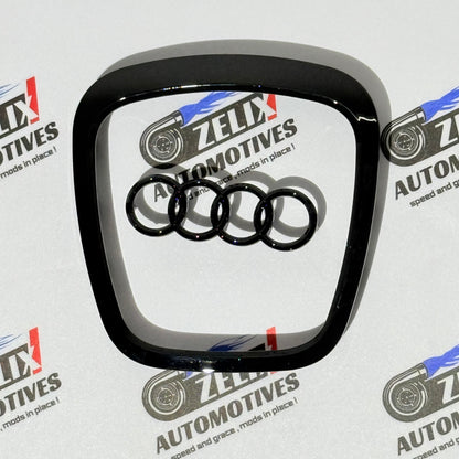 Audi Steering Wheel Trims Glossy Black Finish | Premium ABS Material | Multiple Shapes