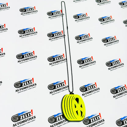 Fluorescent Green Car Mirror Hanging – Stylish Interior Accessory