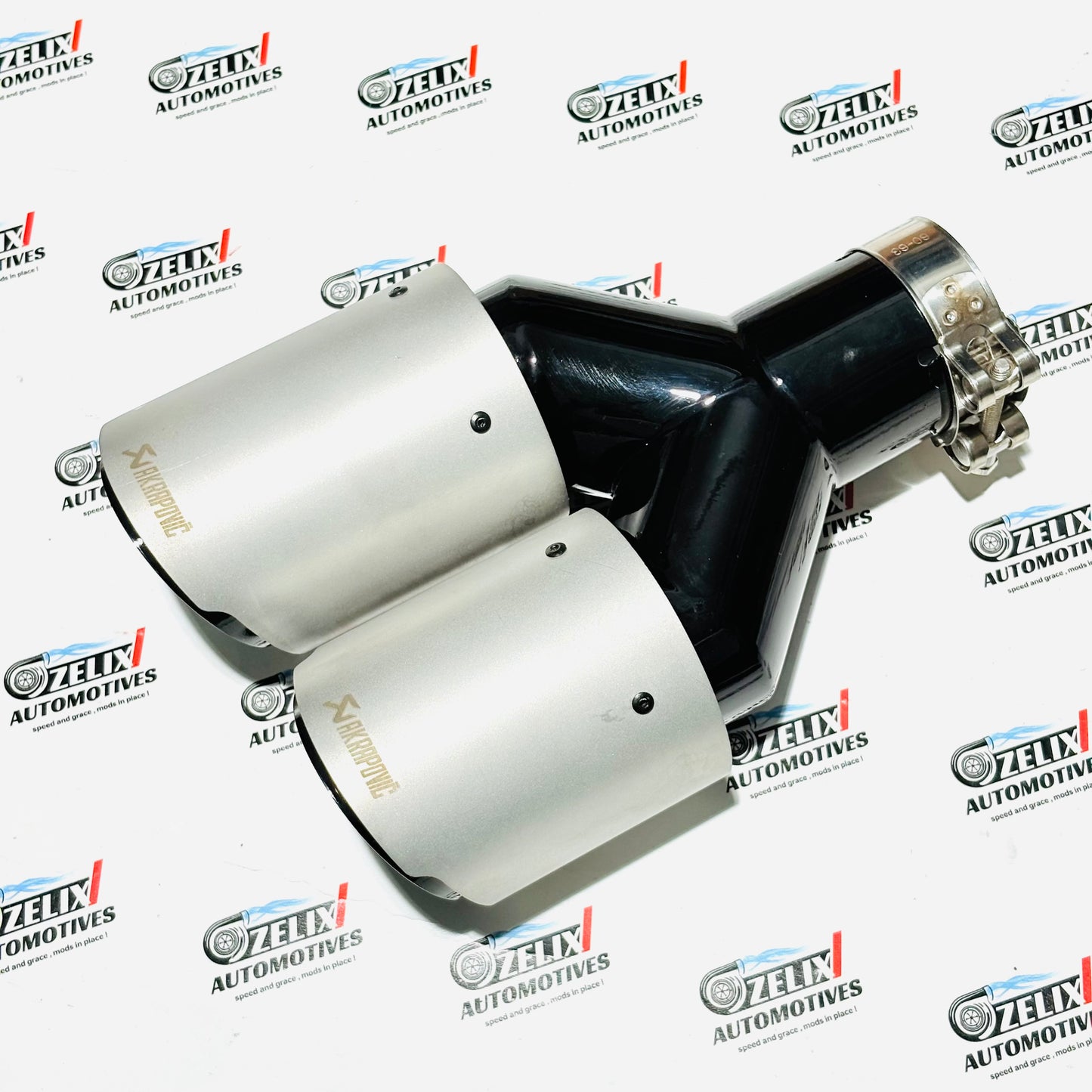 Akrapovic Dual Exhaust Tip | Premium Heavy Quality Matte Silver Finish