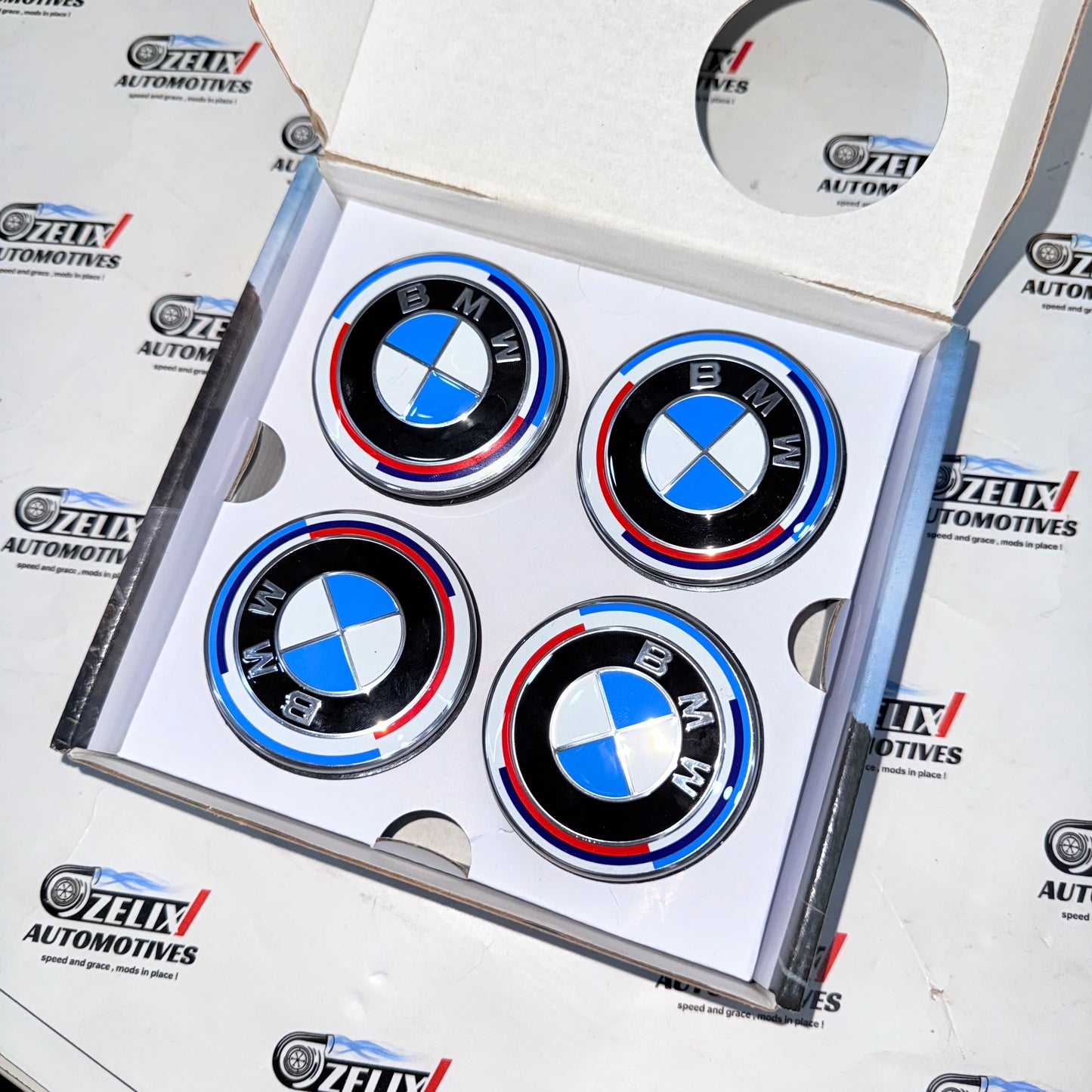 BMW Floating Wheel Center Caps (Set of 4 x 120 mm) | 50th Anniversary and Standard Edition