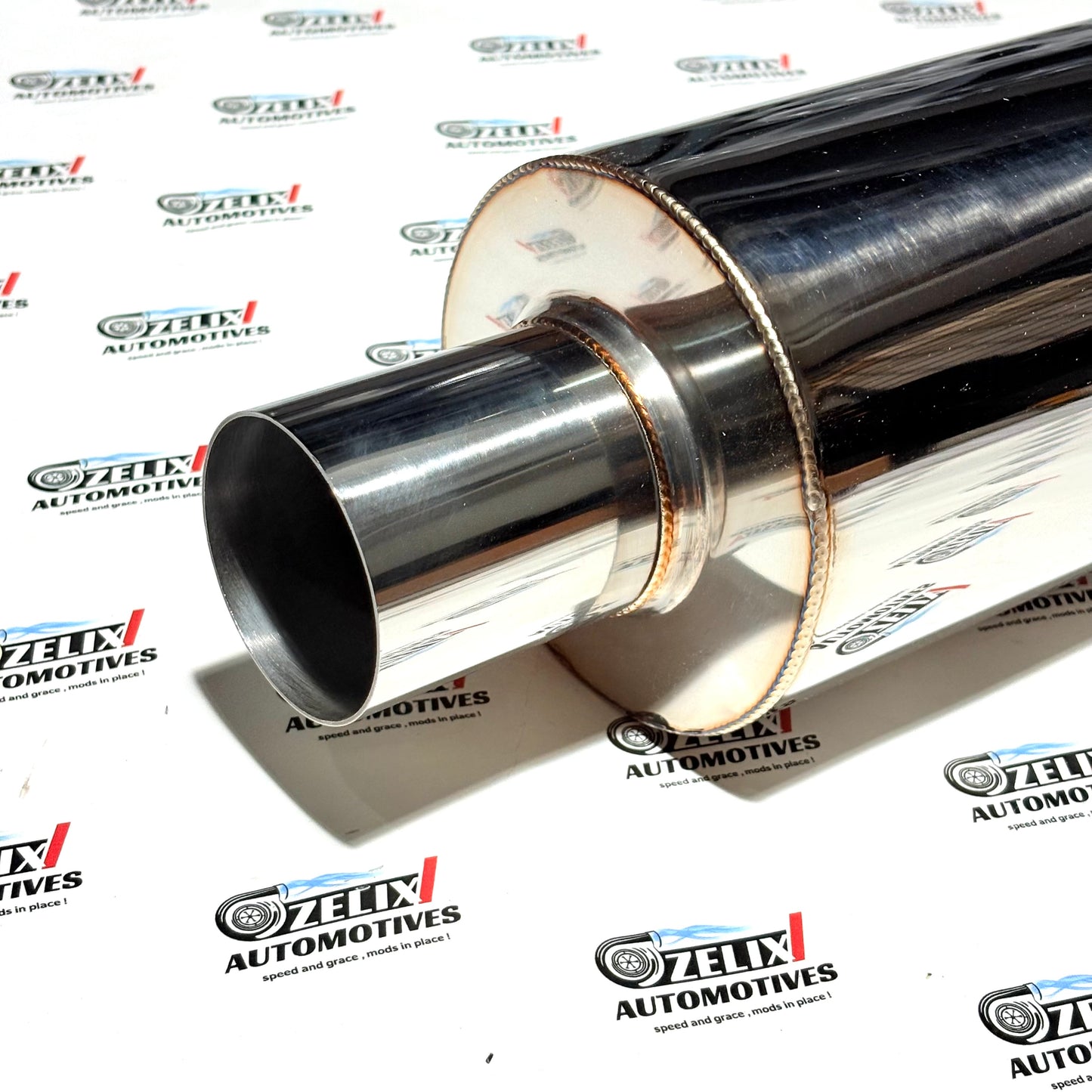 HKS Single Tip Exhaust | Universal Aftermarket Burnt Tip Free Flow Muffler