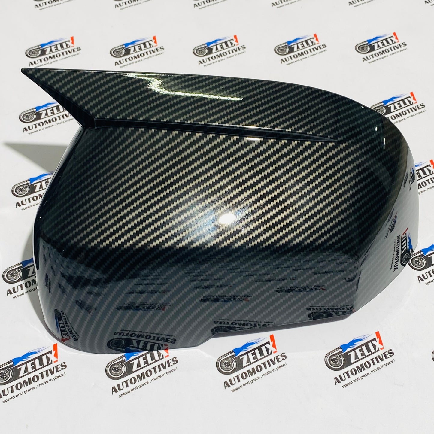 Mahindra Scorpio N Batman Style Mirror Covers | Bold Look | Black/Carbon Finish