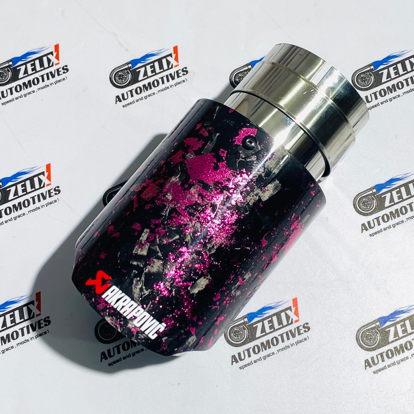Akrapovic  Single Exhaust Tip Forged Carbon Finish | 64–67mm Inlet