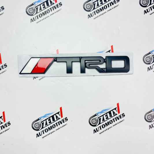 toyota racing development metal sticker